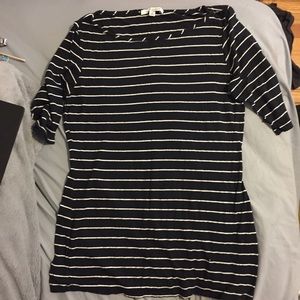 Half sleeve striped top